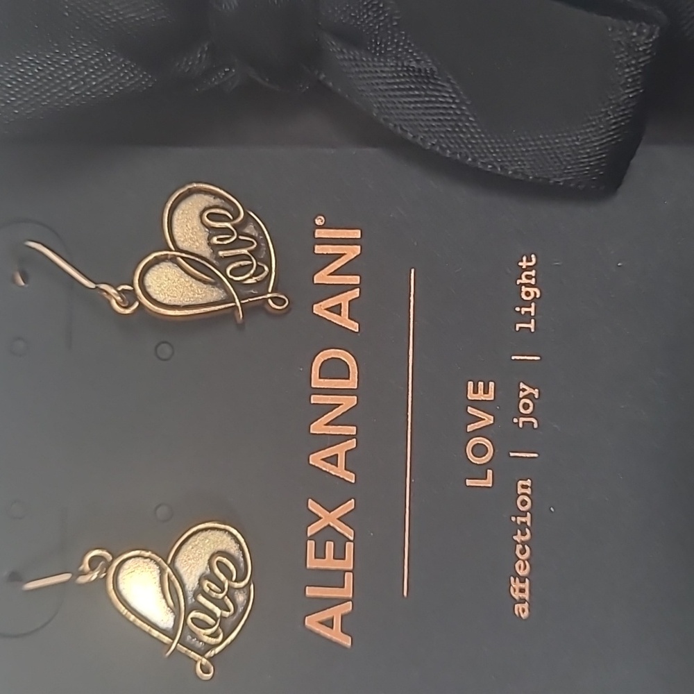 Alex and Ani Women's Heart Shaped Love Earrings - Picture 2 of 7